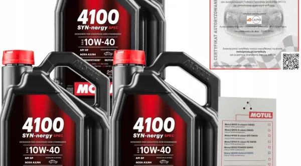 Olej Motul 10W40: idealny wybór dla silników benzynowych i gazowych